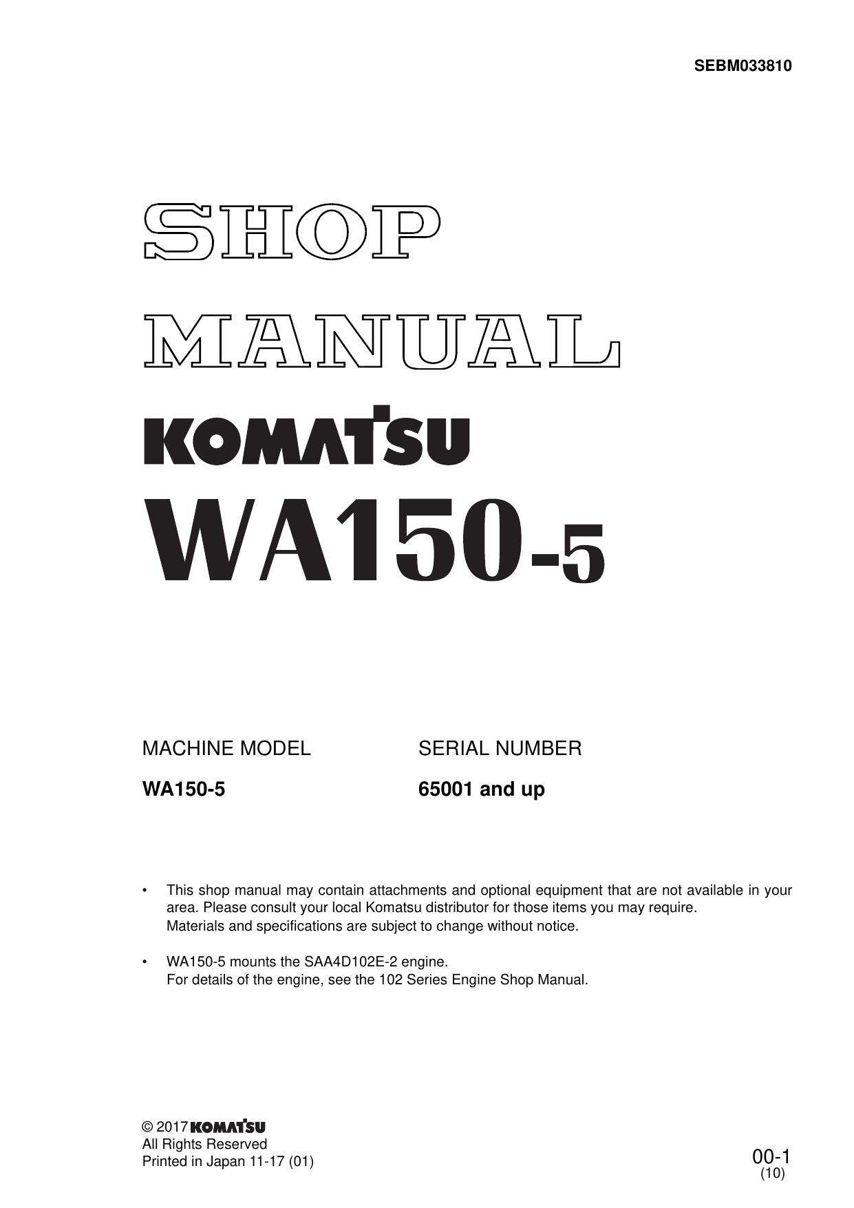 WA150-5 Shop Manual